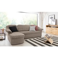 DOMO collection Ecksofa "Pegnitz, elegante Rückensteppung, kompakte Stellmaße 238/141cm, L-Form", wahlweise mit Bettfunktion von Domo Collection