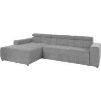 DOMO collection Ecksofa "Brandon große Ausführung B/T/H: 289/177/80 cm, auch in Leder und Cord", mit Kopfteilverstellung, wahlweise Sitztiefenverstellung, L-Form von Domo Collection