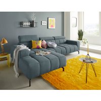 DOMO collection Ecksofa "Cunelli L-Form", wahlweise inklusive 6-fach verstellbarer Kopfteilverstellung von Domo Collection