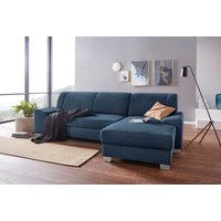 DOMO collection Ecksofa "Anzio L-Form, whlw. Bettfunktion, Federkern, hochwertig, Breite 271 cm", Ohne Bettfunktion, Recamiere rechts, Struktur fein, dunkelblau DOMO collection Ecksofa "Anzio L-Form, whlw. Bettfunktion, Federkern, hochwertig, Breite 271 cm", Ohne Bettfunktion, Recamiere rechts, Struktur fein, dunkelblau von Domo Collection