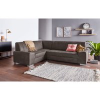 DOMO collection Ecksofa "Anzio in kubischer Formensprache, flache Armlehnen, L-Form" Wahlweise mit Bettfunktion und Federkern für hohen Sitzkomfort von Domo Collection