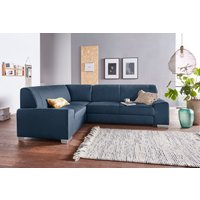 DOMO collection Ecksofa "Anzio in kubischer Formensprache, flache Armlehnen, L-Form", Wahlweise mit Bettfunktion und Federkern für hohen Sitzkomfort von Domo Collection