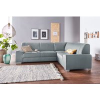 DOMO collection Ecksofa "Anzio in kubischer Formensprache, flache Armlehnen, L-Form", Wahlweise mit Bettfunktion und Federkern für hohen Sitzkomfort von Domo Collection