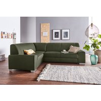 DOMO collection Ecksofa "Anzio in kubischer Formensprache, flache Armlehnen, L-Form", Wahlweise mit Bettfunktion und Federkern für hohen Sitzkomfort von Domo Collection