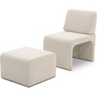 DOMO collection Sessel "mit Hocker 700017 ideal für kleine Räume, platzsparend, bequem", Hocker unter dem Sessel verstaubar, lieferbar in nur 2 Wochen von Domo Collection