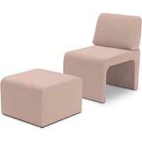 DOMO collection Sessel "mit Hocker 700017 ideal für kleine Räume, platzsparend, bequem", Hocker unter dem Sessel verstaubar, lieferbar in nur 2 Wochen von Domo Collection
