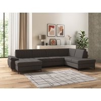 DOMO collection Wohnlandschaft "Capelo, komfortabel, klare Linien zeichnen dieses Design aus, U-Form", mit Armteilverstellung, wahlweise mit Bettfunktion, Federkern von Domo Collection