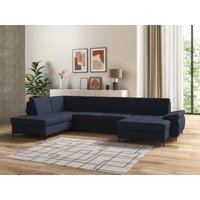 DOMO collection Wohnlandschaft "Capelo, komfortabel, klare Linien zeichnen dieses Design aus, U-Form", mit Armteilverstellung, wahlweise mit Bettfunktion, Federkern von Domo Collection