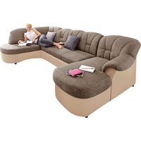DOMO collection Wohnlandschaft "Flores auch in Leder-Bezug, B/T/H: 293/180/86 cm, U-Form" wahlweise mit Bettfunktion, wahlweise mit Federkern DOMO collection Wohnlandschaft "Flores auch in Leder-Bezug, B/T/H: 293/180/86 cm, U-Form" wahlweise mit Bettfunktion, wahlweise mit Federkern von Domo Collection