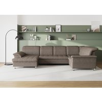 Wohnlandschaft Franzi wahlweise mit Kopfteilverstellung Bettfunktion, Bettkasten von Domo Collection