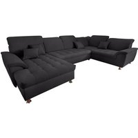 DOMO collection Wohnlandschaft "Franzi mit Kopfteilverstellung, U-Form mit viel Platz, bequem" XXL-Sofa, U-Form, belastbar bis 140kg/Sitz, graphite, Breite: 352cm DOMO collection Wohnlandschaft "Franzi mit Kopfteilverstellung, U-Form mit viel Platz, bequem" XXL-Sofa, U-Form, belastbar bis 140kg/Sitz, graphite, Breite: 352cm von Domo Collection