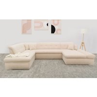 DOMO collection Wohnlandschaft "Moric U-Form auch in Cord", im XXL-Format, wahlweise mit Bettfunktion und Armlehnenverstellung von Domo Collection