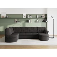 DOMO collection Wohnlandschaft "Pegnitz, zeitlos und modern, mit attraktiver Rückensteppung, U-Form", wahlweise mit Bettfunktion von Domo Collection
