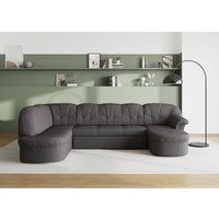 DOMO collection Wohnlandschaft "Pegnitz, zeitlos und modern, mit attraktiver Rückensteppung, U-Form", wahlweise mit Bettfunktion von Domo Collection