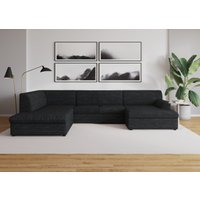 DOMO collection Wohnlandschaft "Topper, elegant und zeitlos, komfortabel, U-Form", wahlweise mit Bettfunktion von Domo Collection