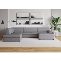 DOMO collection Wohnlandschaft "Topper, elegant und zeitlos, komfortabel, U-Form", wahlweise mit Bettfunktion von Domo Collection