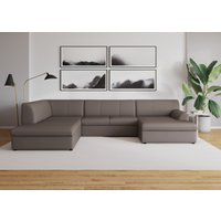 DOMO collection Wohnlandschaft "Topper, elegant und zeitlos, komfortabel, U-Form", wahlweise mit Bettfunktion von Domo Collection