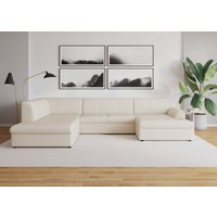 DOMO collection Wohnlandschaft "Topper, elegant und zeitlos, komfortabel, U-Form", wahlweise mit Bettfunktion von Domo Collection