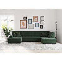 DOMO collection Wohnlandschaft "Treviso incl. Zierkissen, moderne Steppung, XXL: B/T/H: 364/201/83 cm", wahlweise mit Bettfunktion, in vielen Bezugsarten auch in Cord U-Form DOMO collection Wohnlandschaft "Treviso incl. Zierkissen, moderne Steppung, XXL: B/T/H: 364/201/83 cm", wahlweise mit Bettfunktion, in vielen Bezugsarten auch in Cord U-Form von Domo Collection