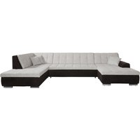 DOMO collection Wohnlandschaft "Treviso incl. Zierkissen, moderne Steppung, XXL: B/T/H: 364/201/83 cm" wahlweise mit Bettfunktion, in vielen Bezugsarten auch in Cord U-Form von Domo Collection