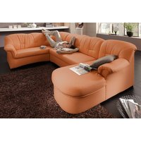 DOMO collection Wohnlandschaft "Papenburg, zeitlose Rückensteppung, elegante Formensprache, U-Form", in großer Farbvielfalt, wahlweise mit Bettfunktion von Domo Collection