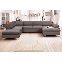DOMO collection Wohnlandschaft "Santana mit viel Platz, komfortabel, moderner Fuß, bequeme Armlehne" wahlweise mit Bettfunktion, U-Form DOMO collection Wohnlandschaft "Santana mit viel Platz, komfortabel, moderner Fuß, bequeme Armlehne" wahlweise mit Bettfunktion, U-Form von Domo Collection