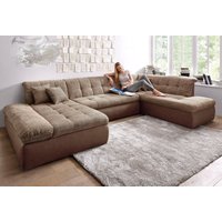 DOMO collection Wohnlandschaft "Moric U-Form auch in Cord", im XXL-Format, wahlweise mit Bettfunktion und Armlehnenverstellung von Domo Collection