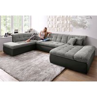 DOMO collection Wohnlandschaft "Moric U-Form auch in Cord", im XXL-Format, wahlweise mit Bettfunktion und Armlehnenverstellung von Domo Collection