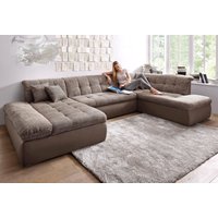 DOMO collection Wohnlandschaft "Moric U-Form auch in Cord", im XXL-Format, wahlweise mit Bettfunktion und Armlehnenverstellung von Domo Collection