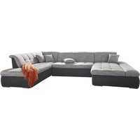 DOMO collection Wohnlandschaft "PB Moric wahlweise mit Bettfunktion und Armteilverstellung U-Form", XXL-Format B/T/H: 353/216/80 cm, feine Steppung, incl. Zierkissen von Domo Collection