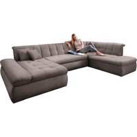 DOMO collection Wohnlandschaft "NMoric im XXL-Format, B/T/H: 353/216/80 cm, incl. Zierkissen U-Form", wahlweise mit Bettfunktion und Armlehnenverstellung DOMO collection Wohnlandschaft "NMoric im XXL-Format, B/T/H: 353/216/80 cm, incl. Zierkissen U-Form", wahlweise mit Bettfunktion und Armlehnenverstellung von Domo Collection