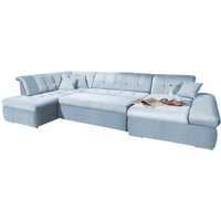 DOMO collection Wohnlandschaft "NMoric im XXL-Format, B/T/H: 353/216/80 cm, incl. Zierkissen U-Form", wahlweise mit Bettfunktion und Armlehnenverstellung von Domo Collection
