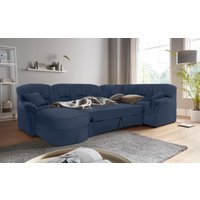 DOMO collection Wohnlandschaft "Bahia mit viel Platz, zeitloses Design, U-Form", wahlweise mit Bettfunktion von Domo Collection