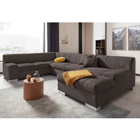 DOMO collection Wohnlandschaft "Bero, elegant und zeitlos, flache Armlehnen, Breite 328cm, U-Form" fester Sitzkomfort, wahlweise mit Bettfunktion DOMO collection Wohnlandschaft "Bero, elegant und zeitlos, flache Armlehnen, Breite 328cm, U-Form" fester Sitzkomfort, wahlweise mit Bettfunktion von Domo Collection