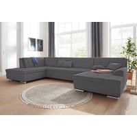 DOMO collection Wohnlandschaft "Aversa U-Form", wahlweise mit Bettfunktion, frei im Raum stellbar von Domo Collection