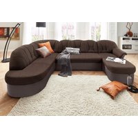 DOMO collection Wohnlandschaft "Elva U-Form", wahlweise mit Bettfunktion und Federkern von Domo Collection