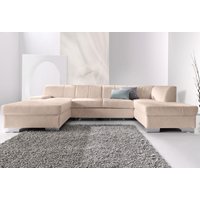 DOMO collection Wohnlandschaft "Star, zeitlose Formensprache, elegante Optik, viel Platz, U-Form", fester Sitzkomfort, wahlweise mit Bettfunktion DOMO collection Wohnlandschaft "Star, zeitlose Formensprache, elegante Optik, viel Platz, U-Form", fester Sitzkomfort, wahlweise mit Bettfunktion von Domo Collection