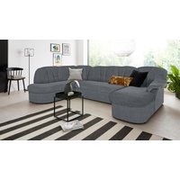 DOMO collection Wohnlandschaft "Pegnitz, zeitlos und modern, mit attraktiver Rückensteppung, U-Form", wahlweise mit Bettfunktion von Domo Collection