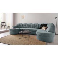 DOMO collection Wohnlandschaft "Papenburg U-Form", in großer Farbvielfalt, wahlweise Bettfunktion, frei im Raum stellbar von Domo Collection