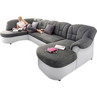 DOMO collection Wohnlandschaft "Flores auch in Leder-Bezug, B/T/H: 293/180/86 cm, U-Form", (3 St.), wahlweise mit Bettfunktion, wahlweise mit Federkern von Domo Collection