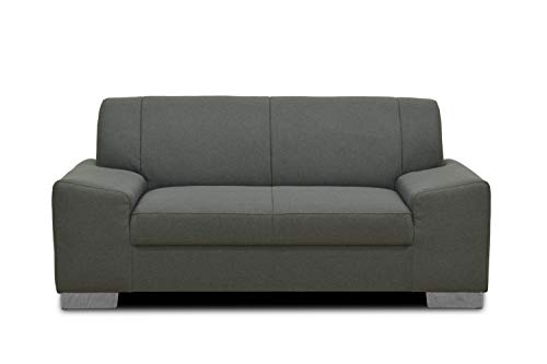 DOMO. Collection Sofa Alisson, 2er Couch, 2-Sitzer, 2er Garnitur, 164x83x75 cm, Polstergarnitur in grau von DOMO. collection