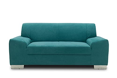 DOMO. Collection Sofa Alisson, 2er Couch, 2-Sitzer, 2er Garnitur, 164x83x75 cm, Polstergarnitur in türkis von DOMO. collection