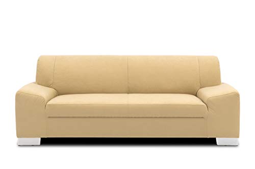 DOMO. Collection Sofa Alisson, 3er Couch, 3-Sitzer, 3er Garnitur, 199x83x75 cm, Polstergarnitur in beige von DOMO. collection