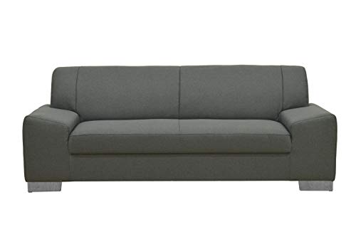 DOMO. Collection Sofa Alisson, 3er Couch, 3-Sitzer, 3er Garnitur, 199x83x75 cm, Polstergarnitur in grau von DOMO. collection