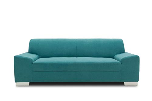 DOMO. Collection Sofa Alisson, 3er Couch, 3-Sitzer, 3er Garnitur, 199x83x75 cm, Polstergarnitur in türkis von DOMO. collection
