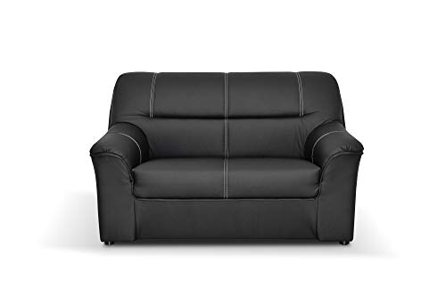 DOMO. Collection Caleu 2-Sitzer, 2er Sofa Garnitur, schwarz, 135x86x85 von DOMO. collection
