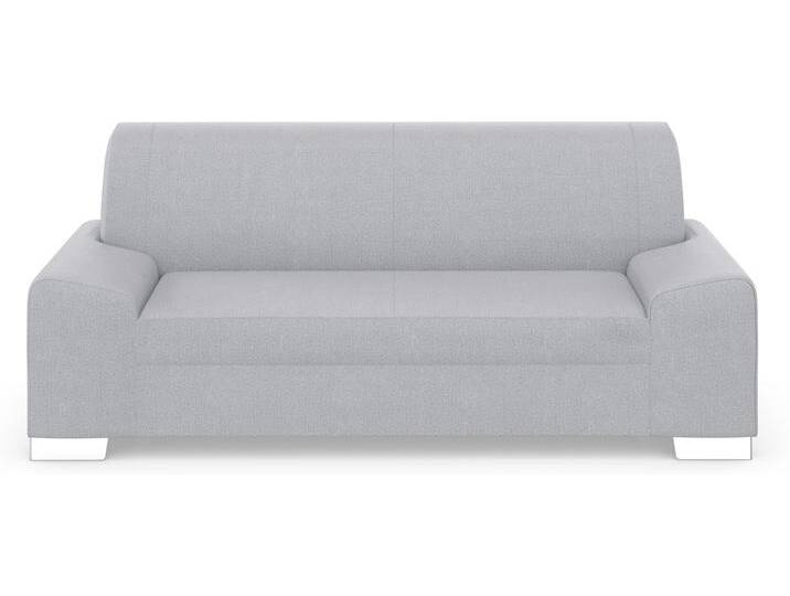 2-Sitzer DOMO COLLECTION Anzio , silber, B:214cm H:85cm T:93cm, Sofas, Wahlweise mit Federkern von Domo-collection