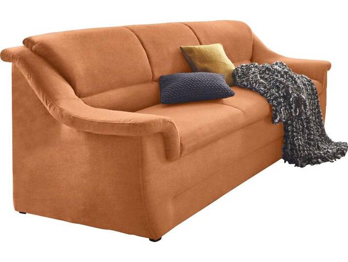 3-Sitzer DOMO COLLECTION Lale formschönes und komfortables Sofa, zeitlos und elegant , orange (terrakotta), B:198cm H:88cm T:93cm, Microfaser PRIMABELLE (100% Polyester);Struktur grob (85% Polyester, 15% Polyacryl);Struktur (100% Polyester), Sofas, optimal für kleinere Räume von Domo-collection