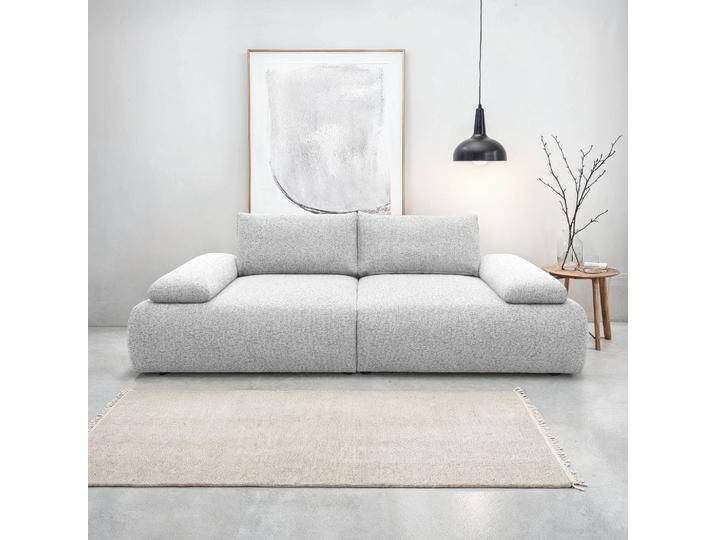 Big-Sofa DOMO COLLECTION 800016 Megasofa Breite 244cm, Federkernunterfederung , silber, B:244cm H:80cm T:113cm, 95% Polyester, 5% Baumwolle, Sofas von Domo-collection