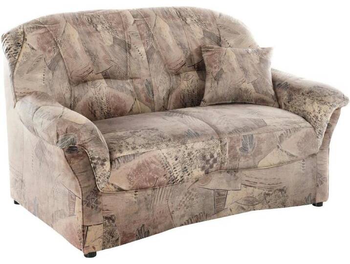 DOMO collection 2-Sitzer Bahia zeitlos & elegantes Sofa, bequem, Microfaser, natur, braun, Belastbarkeit maximal 100 kg,mit Federkern, braun von Domo-collection